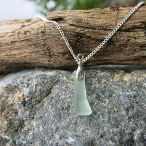 Seafoam Grüne Seeglas Kette Sterling Silber Kette | Etsy