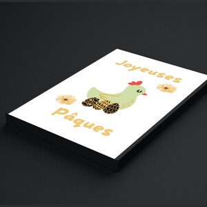 Carte personnalisée Joyeuses Pâques, carte message de fêtes