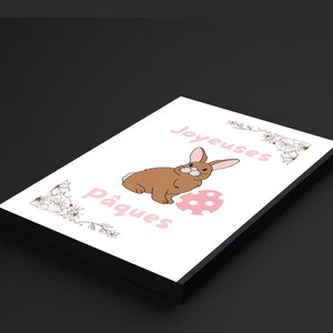 Carte cadeaux pour les fêtes de Pâques, message personnalisé