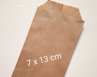 10 Sachets papier kraft 7 x 12 cm, emballage cadeau