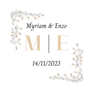 Étiquettes rondes 40 mm en papier mat personnalisables pour mariage, baptême, anniversaire, communion
