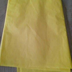 Papier de soie jaune pour emballage cadeau, 5 feuilles de soie