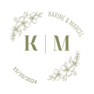 Étiquettes rondes 40 mm en papier mat personnalisables pour mariage, baptême, anniversaire, communion