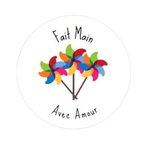 15 Etiquettes autocollantes personnalisées, étiquettes adhésives 35 mm, emballage cadeau, sticker personnalisé, emballage commande