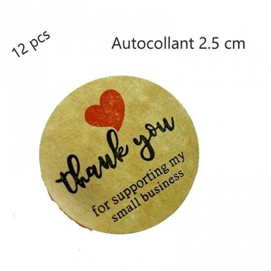 Sticker Commande 12 Etiquettes autocollantes,étiquettes adhésives 25 mm couleur kraft ...