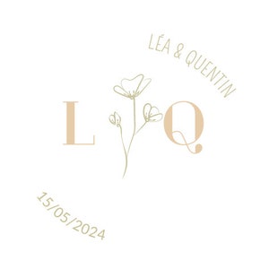 Étiquettes rondes 40 mm en papier mat personnalisables pour mariage, baptême, anniversaire, communion