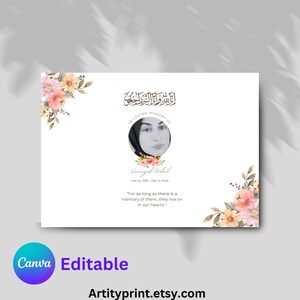 Islamische Sympathie Karte + Instagram Story Inhalt für Sympathie digitaler Download Muslim Instagram Geschichte Sympathy Printable Bearbeitbar auf Canva