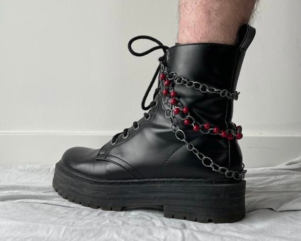 Wooden Bead Boot Chain chained Prayer Beads UNISEX - Etsy