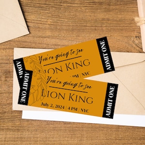 Printable Theater Ticket EDITABLE Broadway Show Ticket Template Surprise Show Ticket Theater Gift Ticket Template for Play