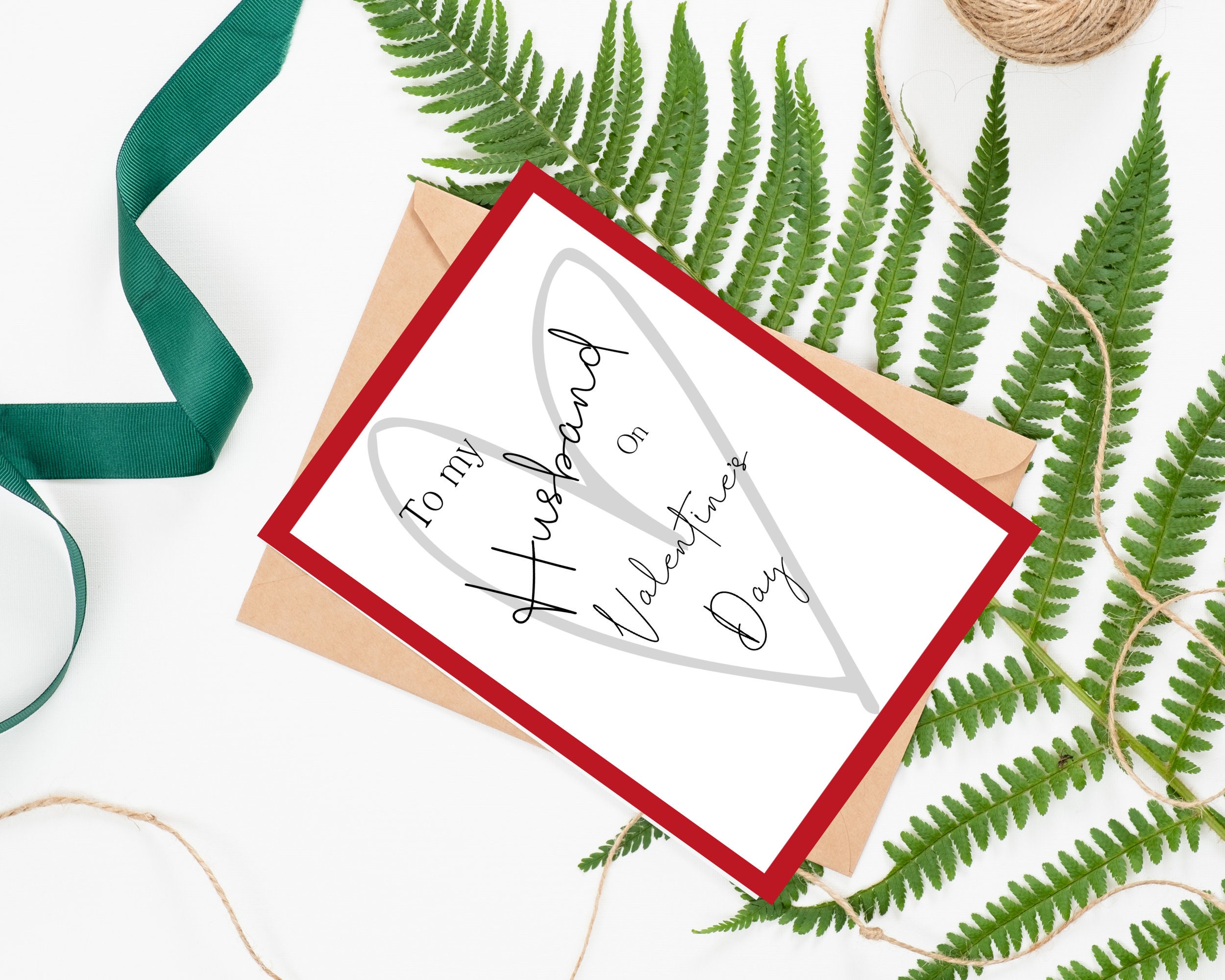 Printable Valentine's Day Card for Husband / Print at Home Valentine ...