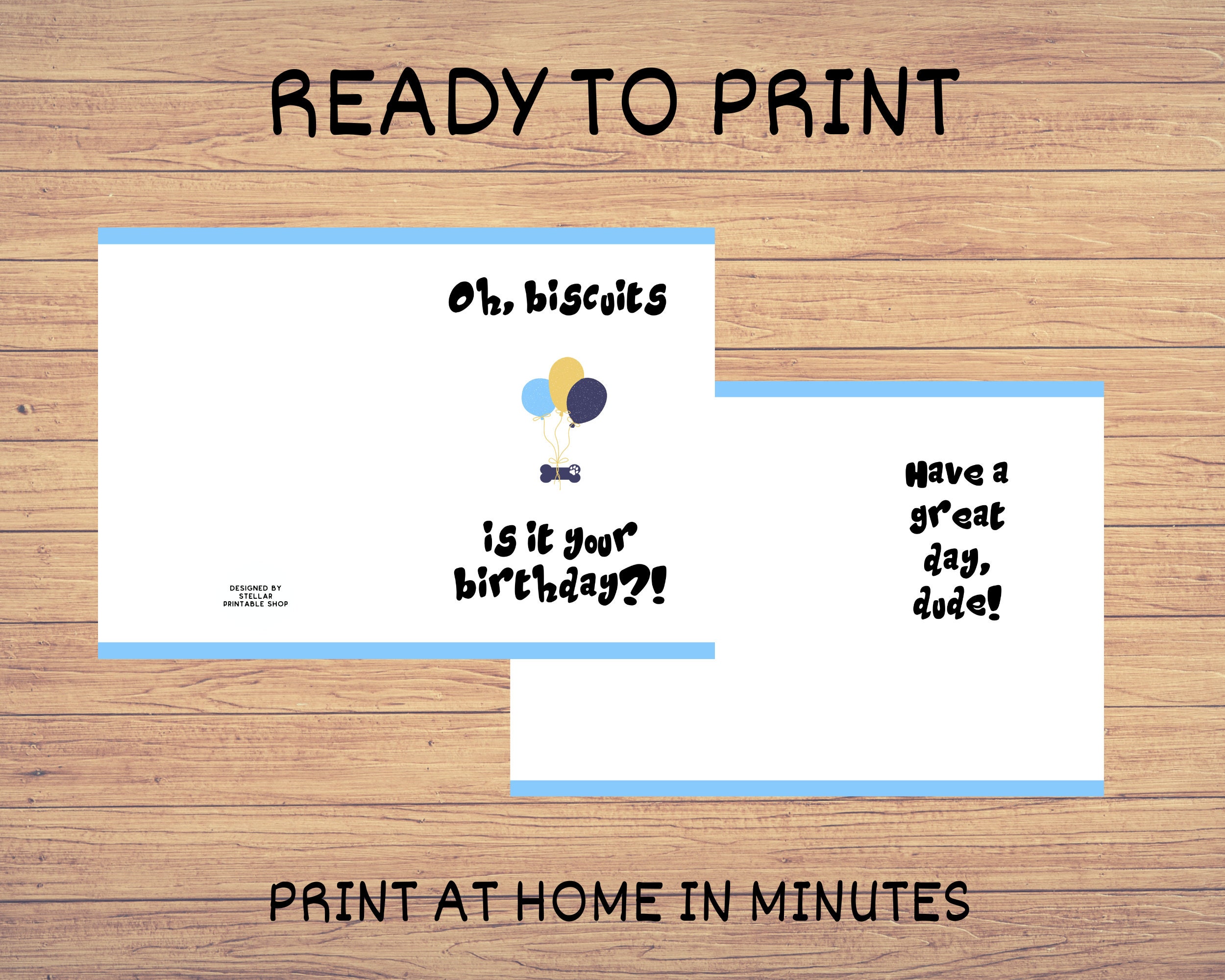 Bluey Inspired Printable Kids Card