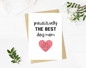 Dog Mom Printable Valentine's Day Card / Print at Home Valentine Day Card / Last Minute Cards