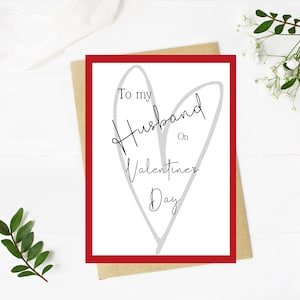 Druckbare Valentinstag Karte für Mann / Print at Home Valentinstag Karte / Last Minute Karte für Mann und Freund