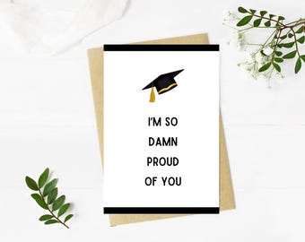 Printable Graduation Card for High School College Instant Download
