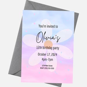 Tween Birthday Party Invitation Template Pastel 90s Birthday Party Girl