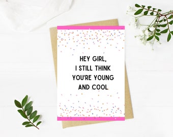 Printable Birthday Card for Women / Printable Card/ Print at Home Birthday Card