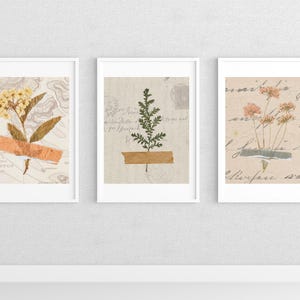 Afdrukbare muurkunst antieke bloem antieke kaart uniek boetiekdecor Last Minute cadeau digitale download 8 x 10 en 5 x 7