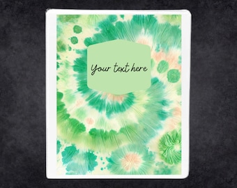 Binder Cover Printable Tie Dye Printable Binder Cover for High School Binder Cover for Middle School Back to School