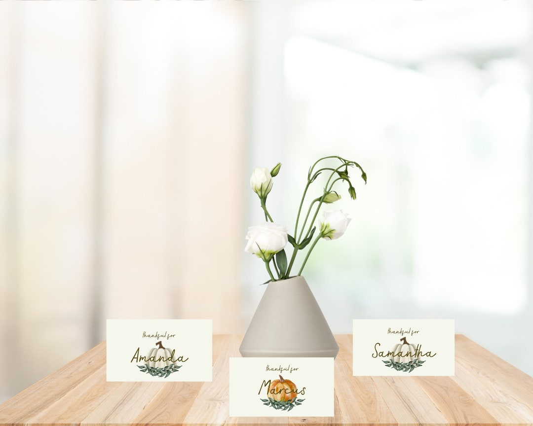 Thanksgiving Place Cards Printable Template Customize With Canva ...