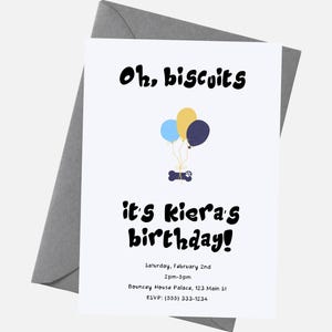Bluey Inspired Birthday Party Invitation Template Kids Birthday Party Child Party Invitation Customizable Canva Digital Download