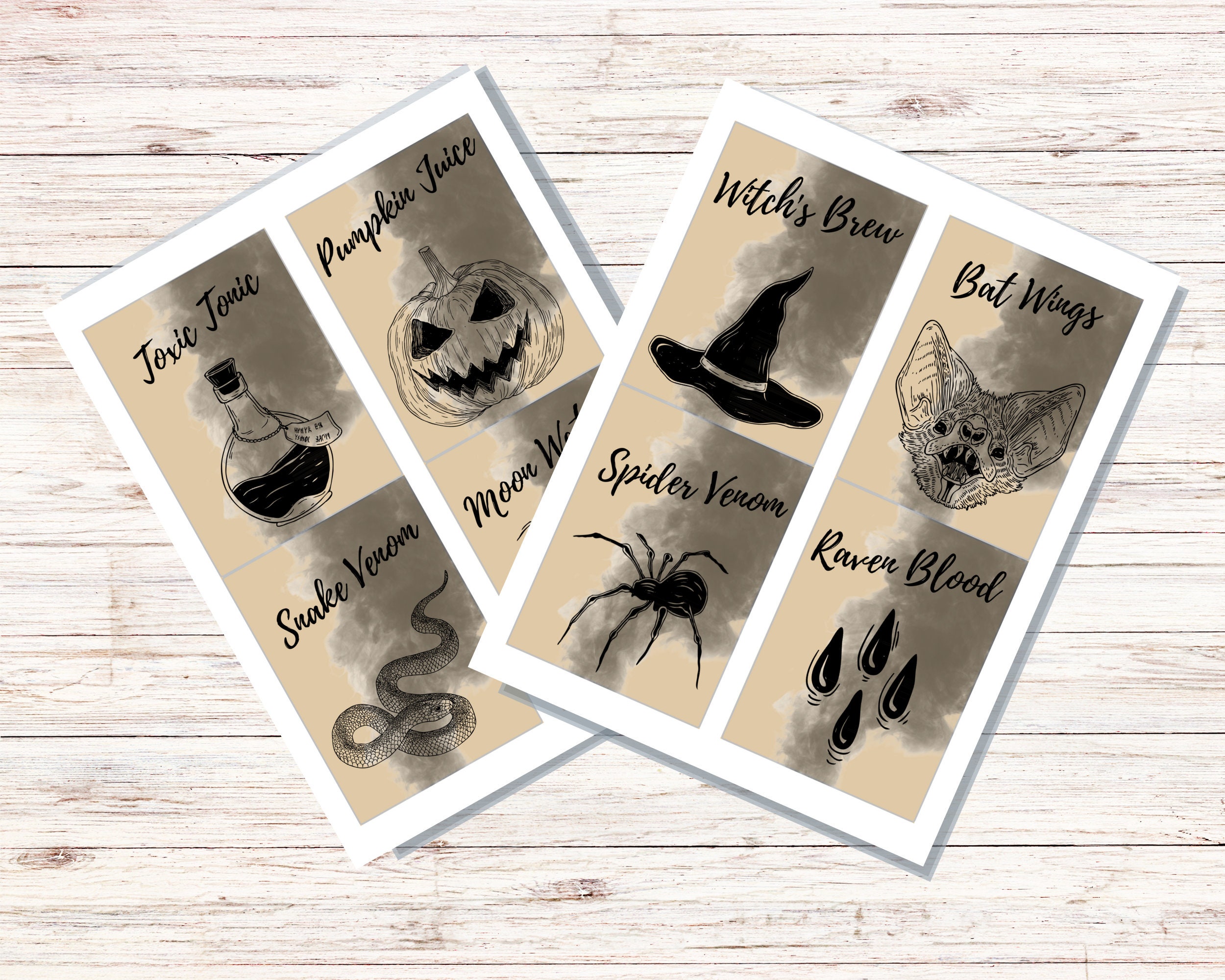 Halloween Printable Bottle Labels / Wine Bottle Labels Print at Home ...