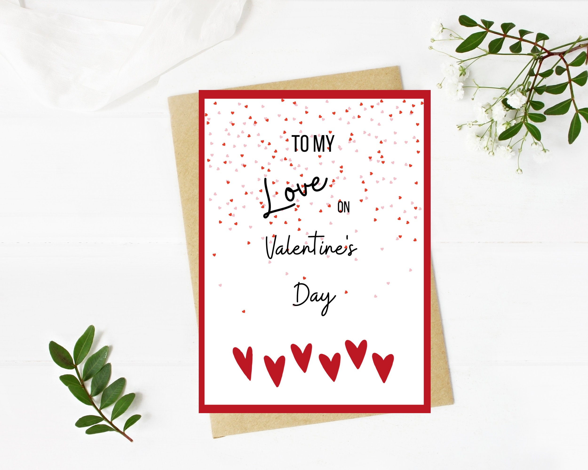 Customizable Printable Valentine's Day Card for Husband Wife Boyfriend ...
