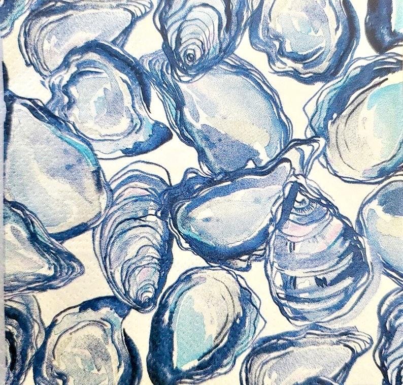 Decoupage Paper Napkin Blue Mussels Ephemera Scrapbooking Card Making Collage Decoupage Ships 1 Business
