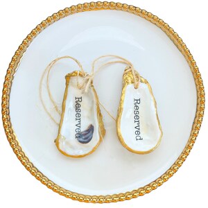 Oyster Shell Ornament   Oyster Shell Statement Oyster Shell  Decoupage Oyster Shell  Gift Ready To Ship