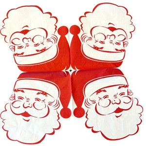 Decoupage Paper Napkin Santa Claus  Ephemera Scrapbooking Card Making Collage Decoupage Ships 1 Business Day