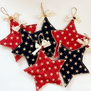 Patriotic Star Ornaments  Rustic Stars Stars  4th Of July/Memorial Day/Everyday Star Ornaments Farmhouse
