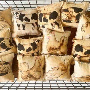 Farm Pillows Farm Animals  Bowl Fillers Farmhouse Home Decor Tiered Tray Decor  Spring Decor Ready To Ship