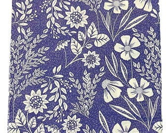 Decoupage Paper Napkin Blue Floral Ephemera Scrapbooking Card Making Collage Decoupage Ships 1 Business