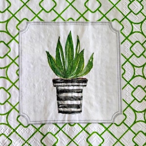 Decoupage Paper Napkin  Cactus Ephemera Scrapbooking Card Making Collage Decoupage Ships 1 Business Day