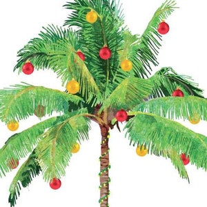 Decoupage Paper Napkin Christmas Palm Tree Ephemera Scrapbooking Card Making Collage Decoupage Ships 1 Business
