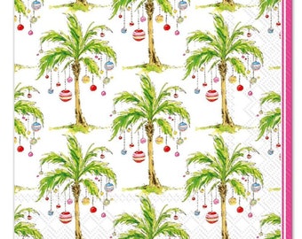 Decoupage Paper Napkin Christmas Palm Tree Ephemera Scrapbooking Card Making Collage