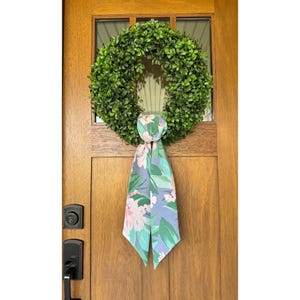 Wreath Sash  Hydrangeas Wreath Sash  Front Door Decor   Wreath Decor Spring/Summer Wreath Sash