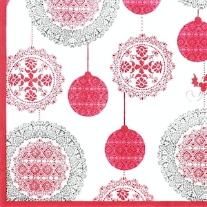 Decoupage Paper Napkin Christmas Ornaments Paper Napkin  Ephemera Scrapbooking Card Making Collage Decoupage Ships 1 Business Day