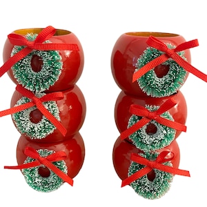 Napkin Rings  Christmas Wreath Napkin Rings Table Decor Napkin Rings Decor Ready To Ship