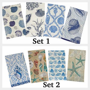 Decoupage Paper Napkin Sets Of 4  Beach Ocean Themes  Coastal Decoupage  Party Paper Napkins Ships 1 Business
