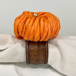 Thanksgiving  Napkin Rings  Pumpkin Napkin Rings Set Of 4  Table Decor Napkin Rings Decor Ready To Ship