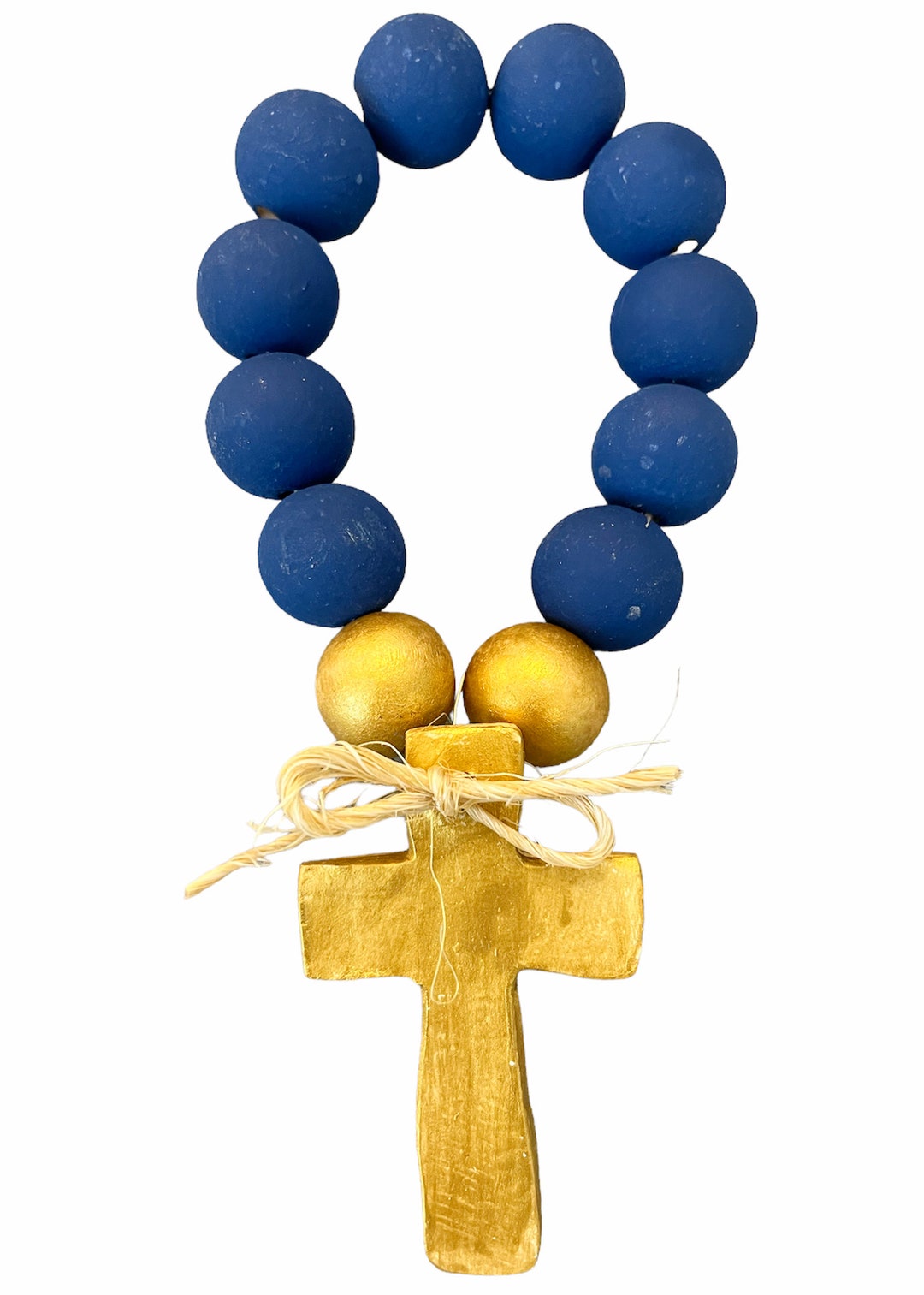 Blessing Beads With Cross Coastal Decor House Warming Gift Etsy