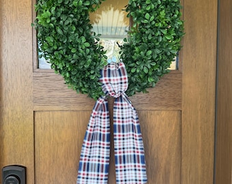 Wreath Sash Patriotic Star Appliqués  Front Door Decor 4th Of July| Labor Day|Memorial Day