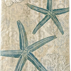 Decoupage Paper Napkin Star Fish Ocean Napkin Ephemera Scrapbooking Card Making Collage Decoupage Ships 1 Business