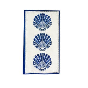 Decoupage Paper Napkin Blue Clam Shells  Scrapbooking Card Making Collage Decoupage Ships 1 Business