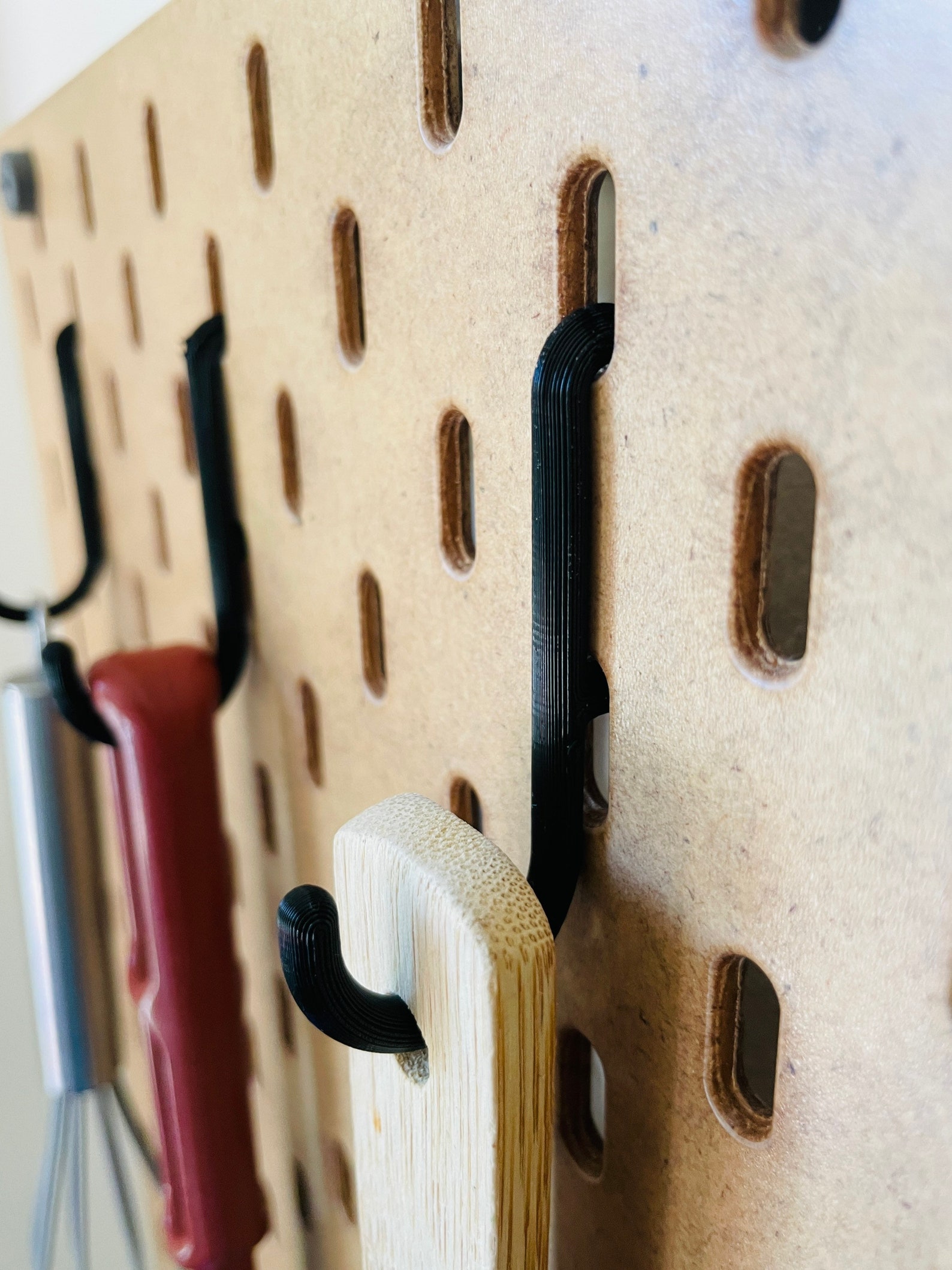 Set of 5 hooks for Ikea Skadis Pegboard Custom Made Etsy