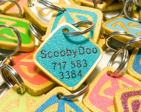 Superb Quality MINI Scooby Doo Pet Dog Cat Collar Tag Key Ring 3d Printed 