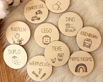 Holzschilder | Spielzeugkiste | IKEA Trofast