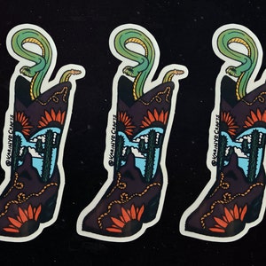 There&#39;s A Snake In My Boot!, Cowboy Sticker, Snake Sticker, Western, Southwest, Cute Sticker