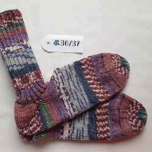 Chaussettes tricotées main en taille 36/37