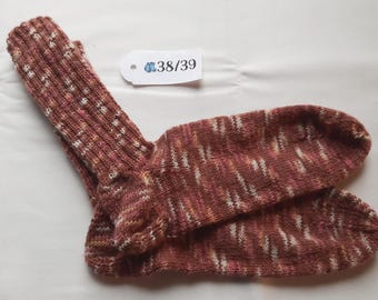 Hand-knitted socks in size 38/39